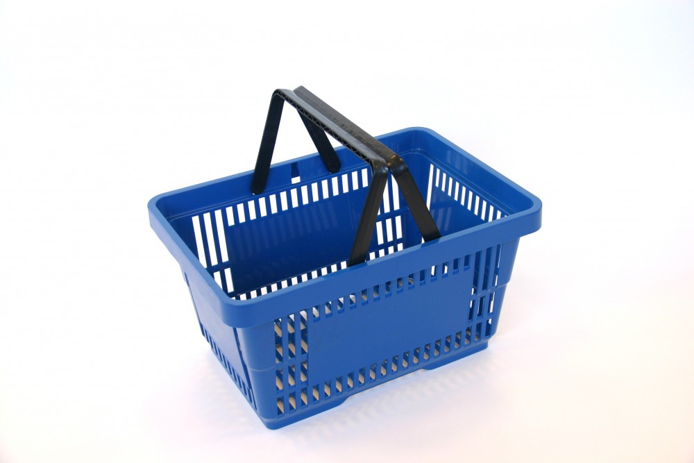 Winkelmand 22 liter blauw