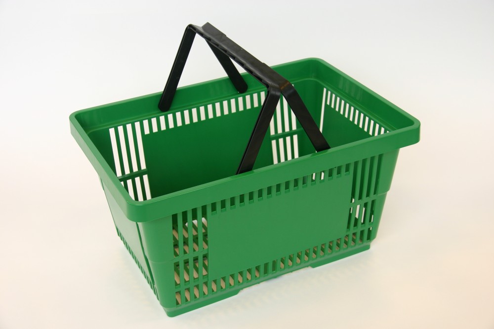 Winkelmand 28 liter groen