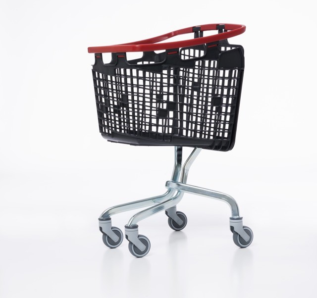 Winkelwagen LOOP Shop & Roll 100 liter rood