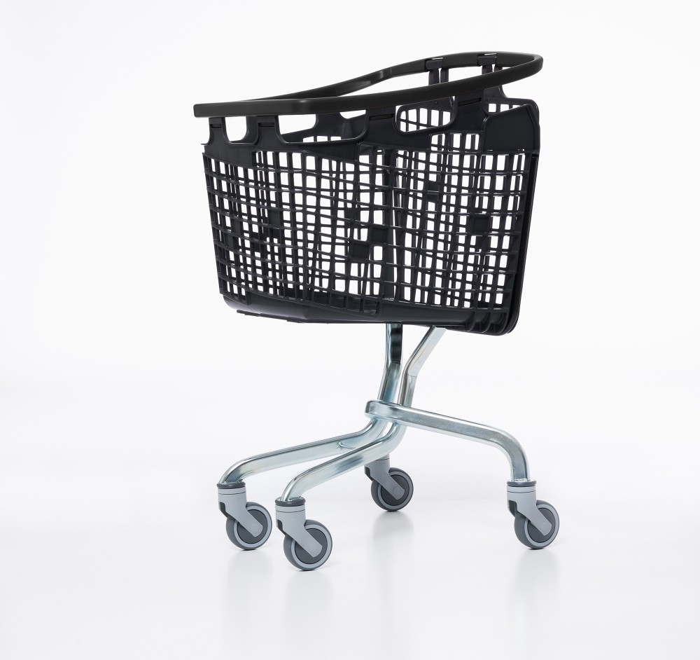 Winkelwagen LOOP Shop & Roll 100 liter zwart