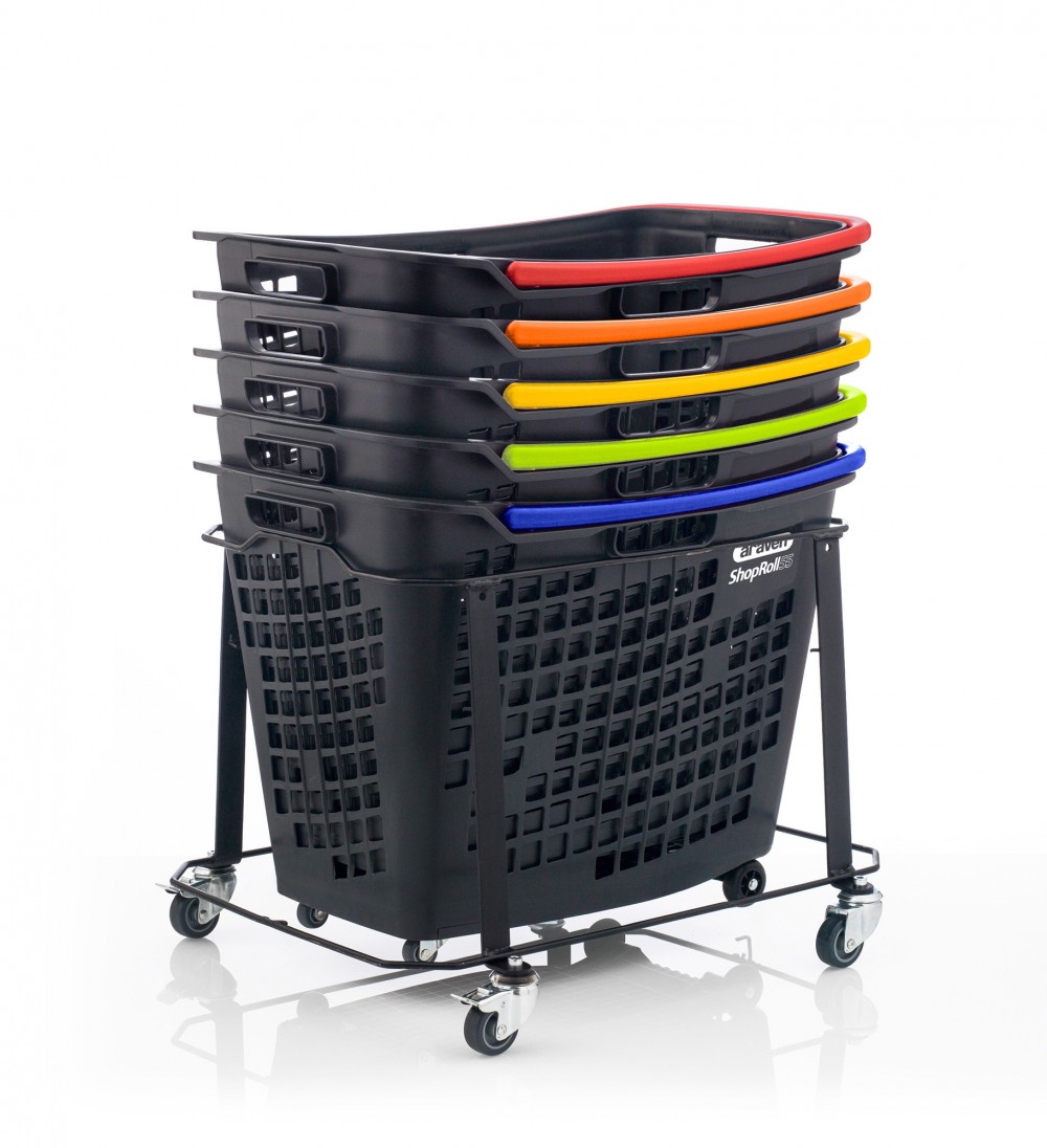 Shop & Roll winkelmand op wielen 55 liter grijs