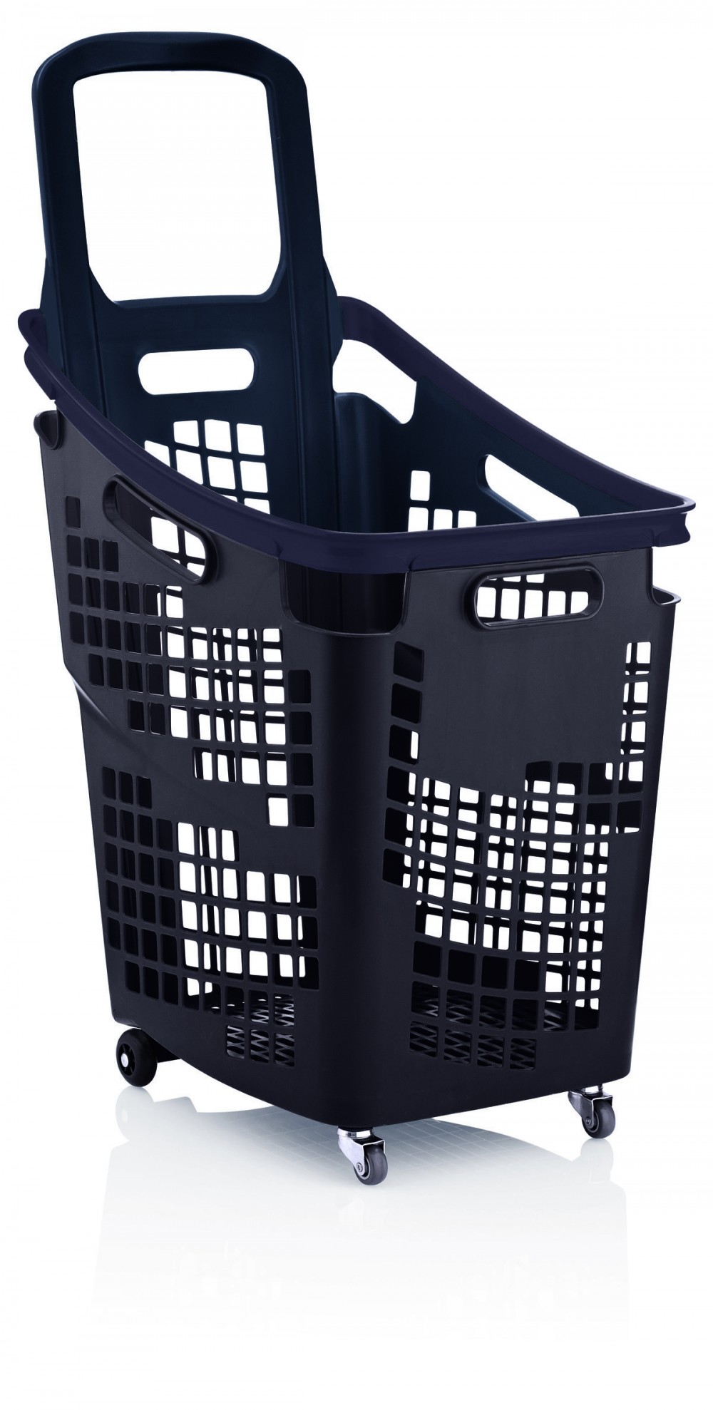 Shop & Roll winkelmand op wielen 65 liter zwart  