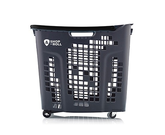 Shop & Roll winkelmand 80L GRIJS - greep grijs