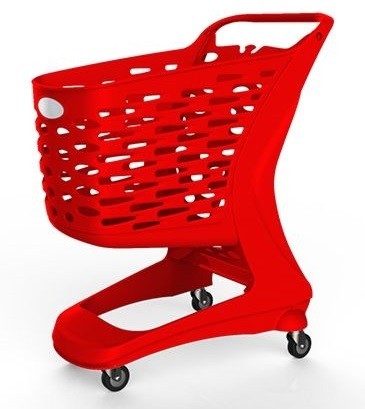 Winkelwagen kunststof Basic 80 rood