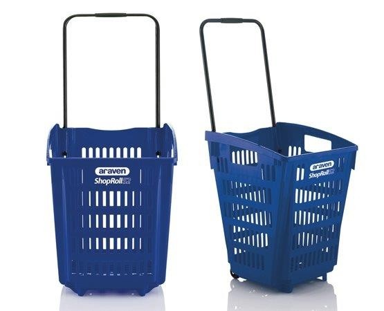 Shop & Roll winkelmand op wielen 52 liter blauw 
