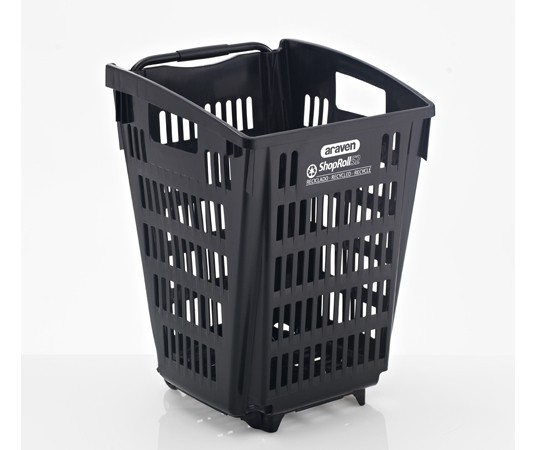 Shop & Roll winkelmand op wielen 52 liter zwart GERECYCLED 