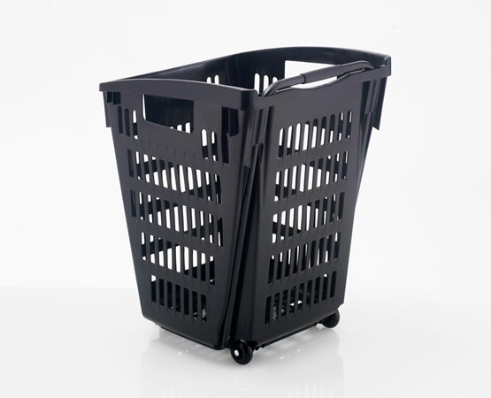 Shop & Roll winkelmand op wielen 52 liter zwart GERECYCLED 