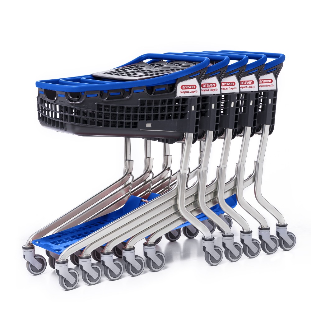 Winkelwagen LOOP Shop & Roll 75 liter Compact XS blauw