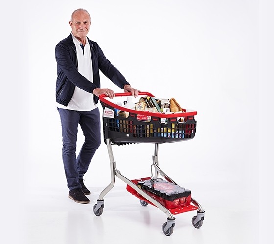 Winkelwagen LOOP Shop & Roll 75 liter Compact XS rood