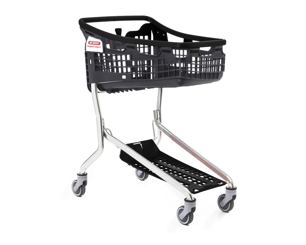 Winkelwagen LOOP Shop & Roll 75 liter Compact XS zwart