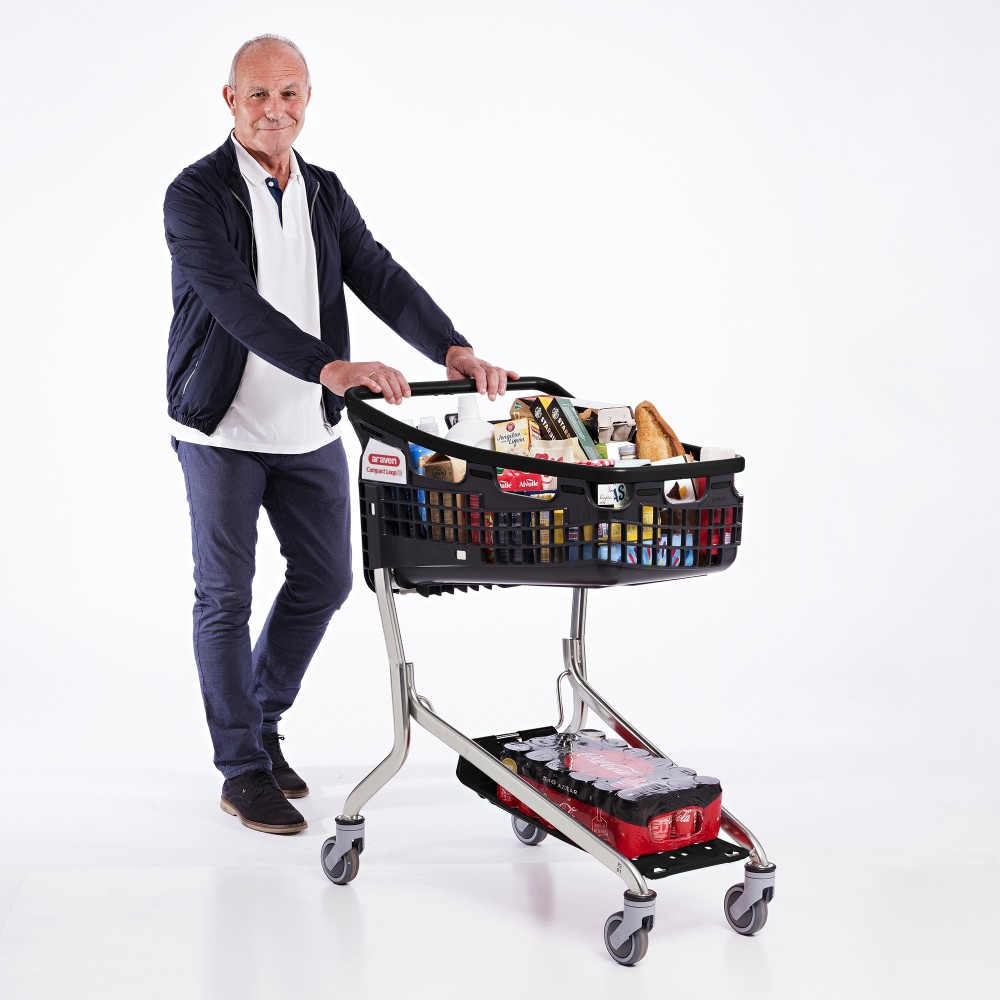 Winkelwagen LOOP Shop & Roll 75 liter Compact XS zwart