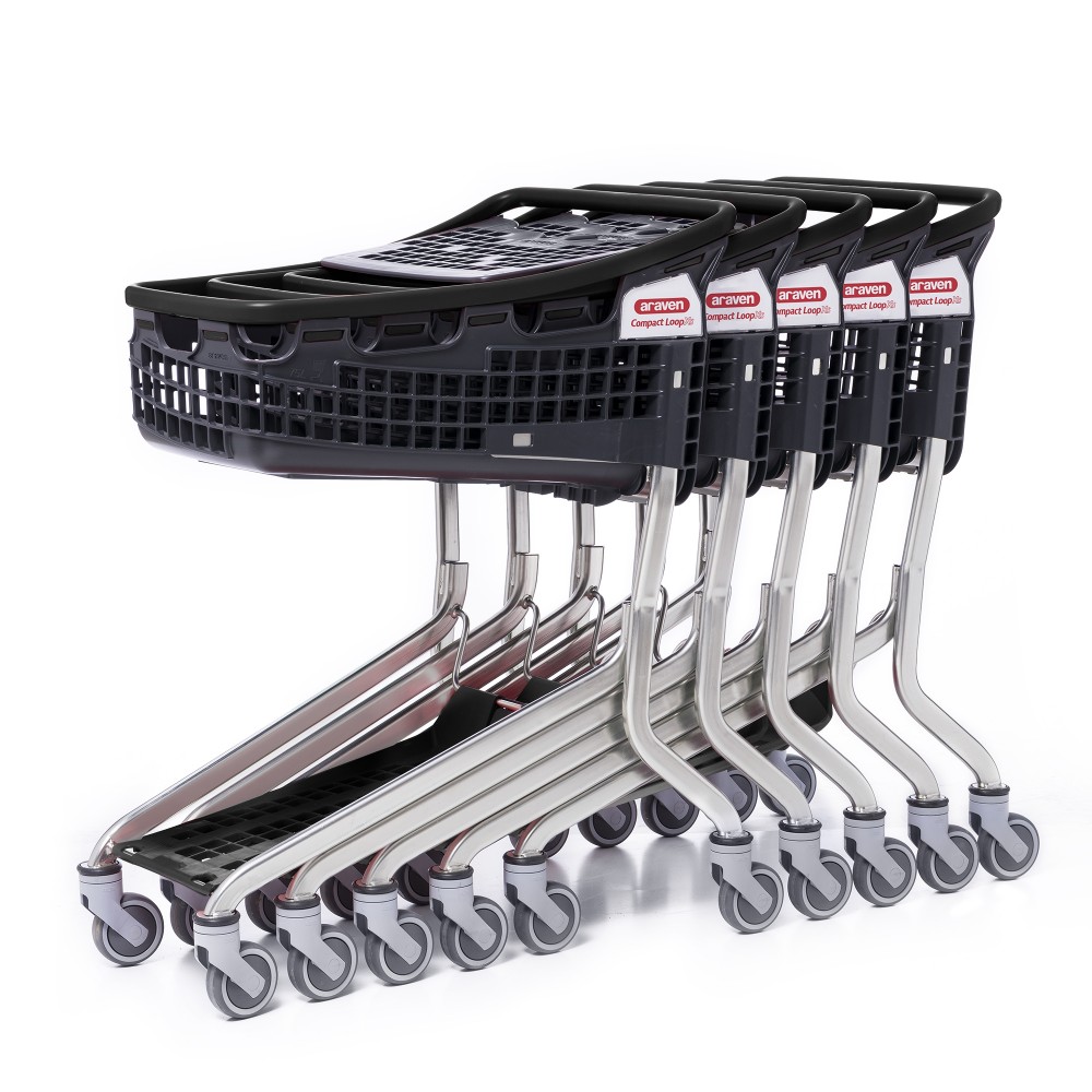 Winkelwagen LOOP Shop & Roll 75 liter Compact XS zwart