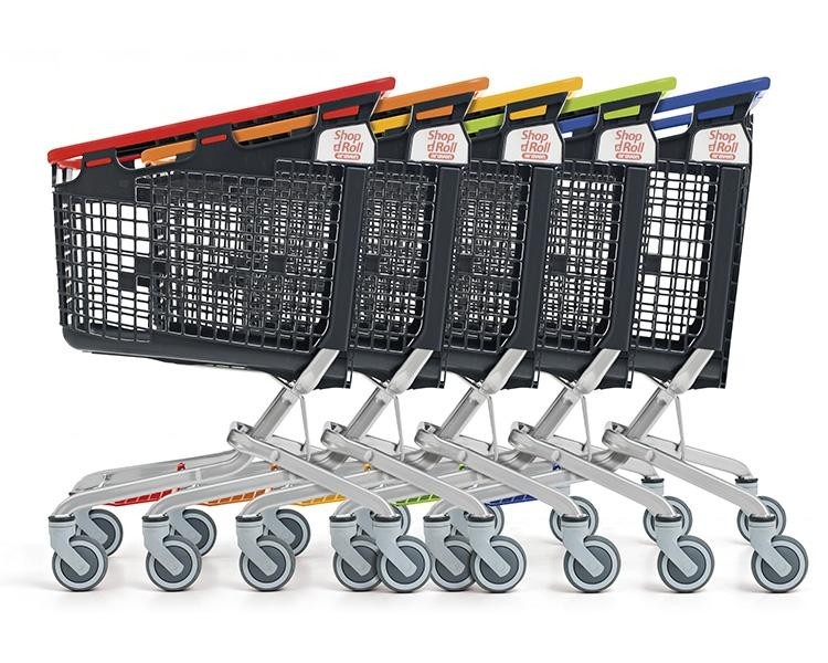 Winkelwagen LOOP Shop & Roll 160 liter zwart