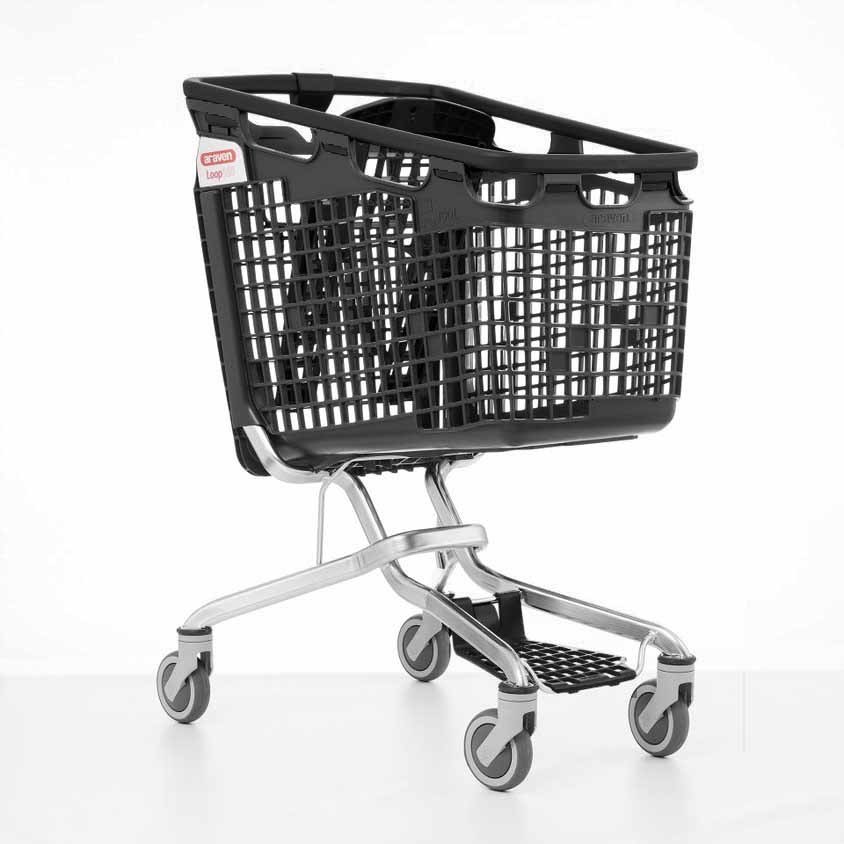 Winkelwagen LOOP Shop & Roll 160 liter zwart