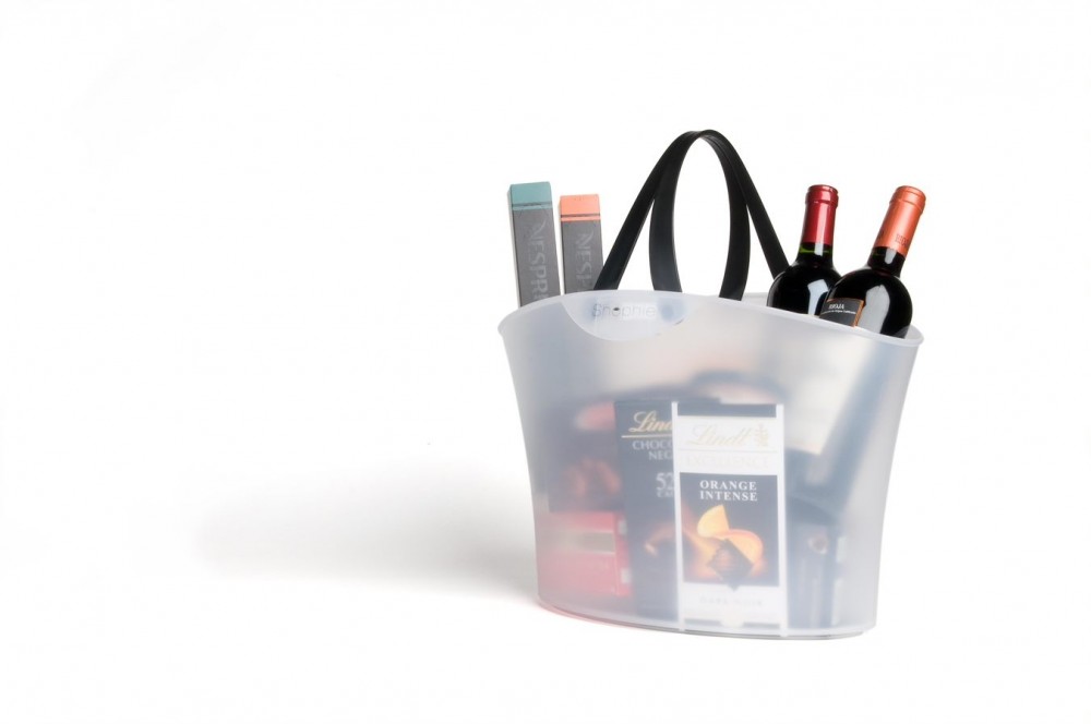 Shophie winkelmand 15 liter wit transparant