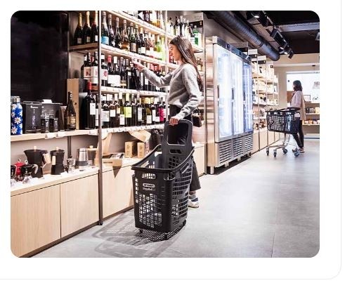 Shop & Roll winkelmand op wielen 65 liter zwart  