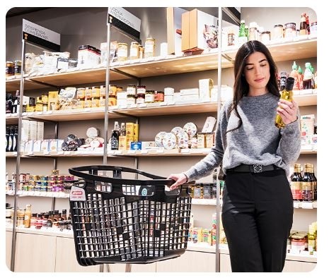 Winkelwagen LOOP Shop & Roll 100 liter blauw