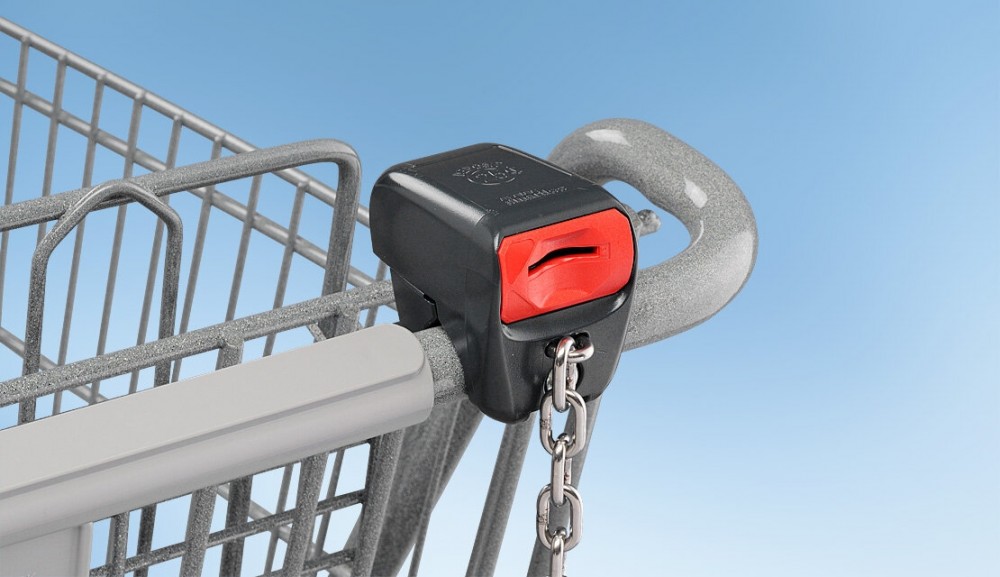 Muntslot Smartloc zwart met ketting