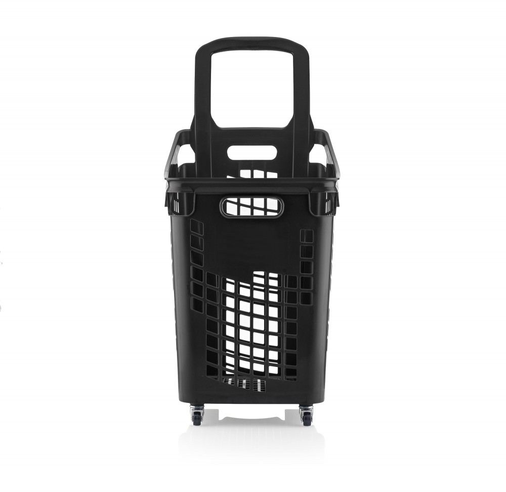 Shop & Roll winkelmand op wielen 65 liter zwart  