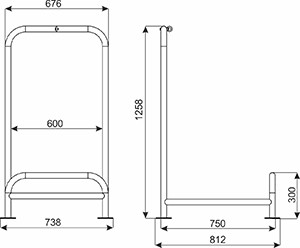 Winkelwagenopvang 1 rij