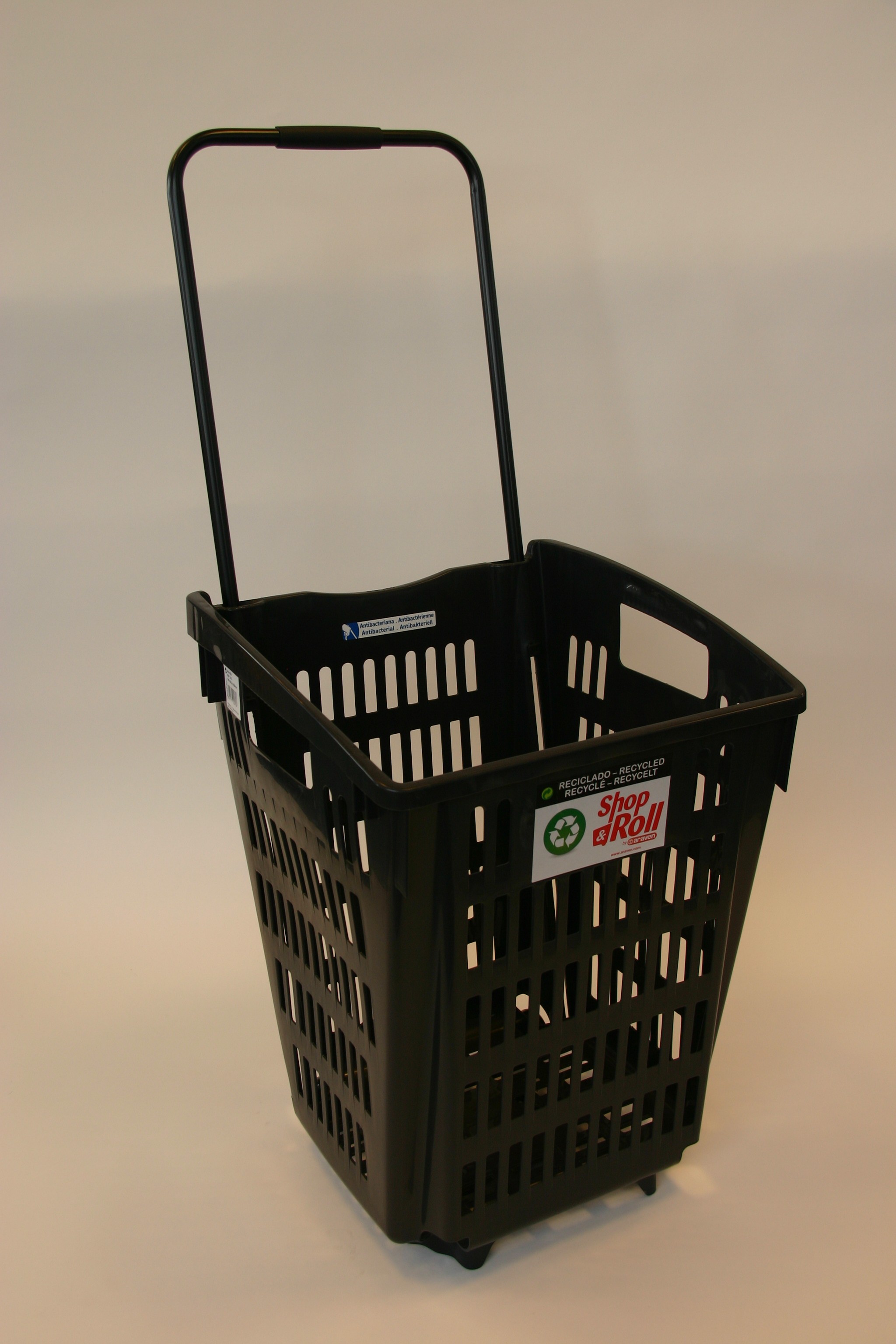 Shop & Roll winkelmand op wielen 52 liter zwart GERECYCLED 