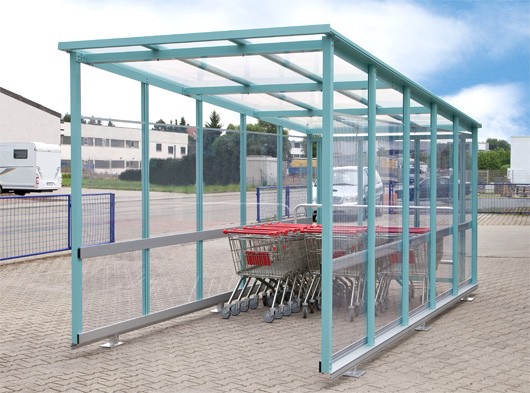 Winkelwagenstalling schuindak