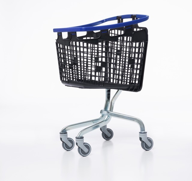 Winkelwagen LOOP Shop & Roll 100 liter blauw