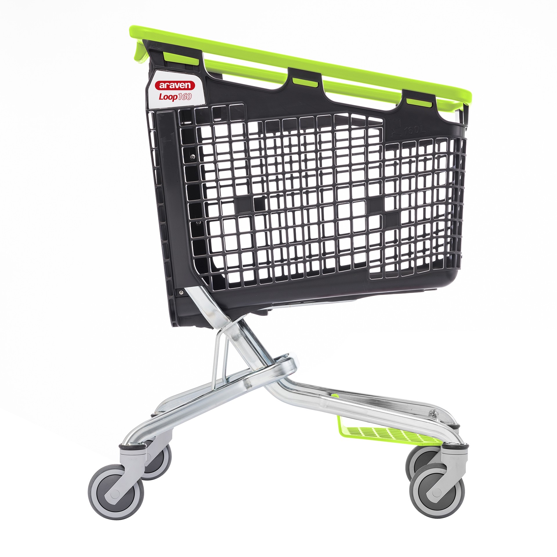 Winkelwagen LOOP Shop & Roll 160 liter groen