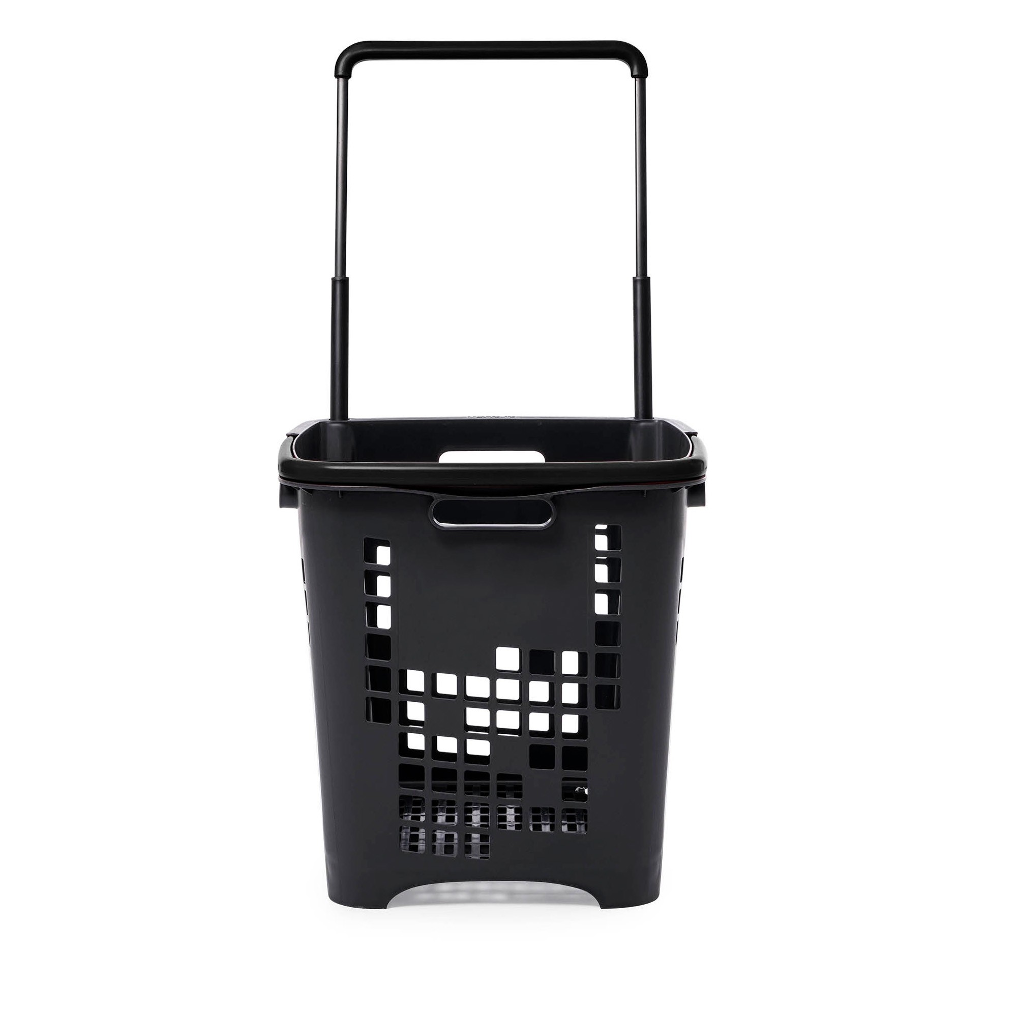 Shop & Roll winkelmand 45L GRIJS - grepen zwart