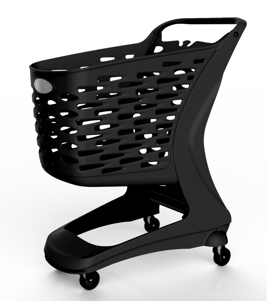 Winkelwagen gerecycled kunststof ECO 80 zwart