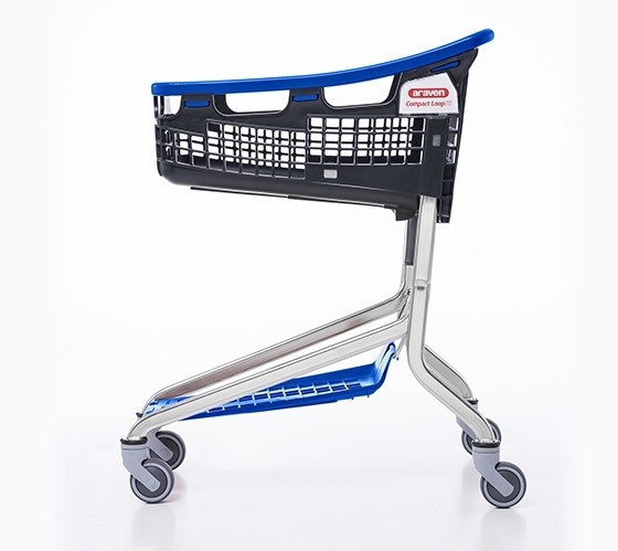 Winkelwagen LOOP Shop & Roll 75 liter Compact XS blauw