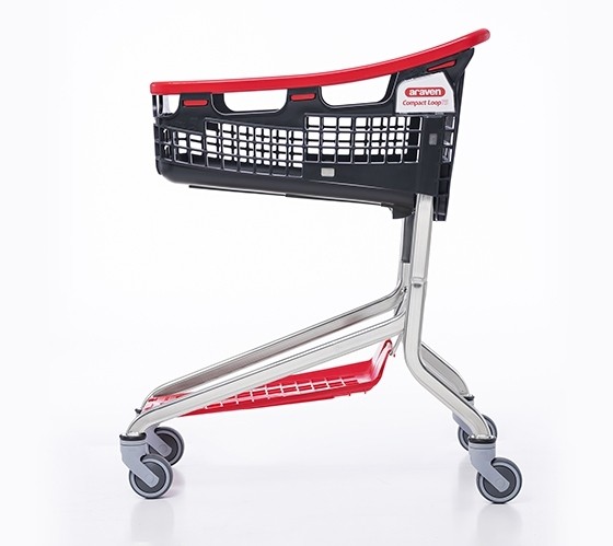 Winkelwagen LOOP Shop & Roll 75 liter Compact XS rood