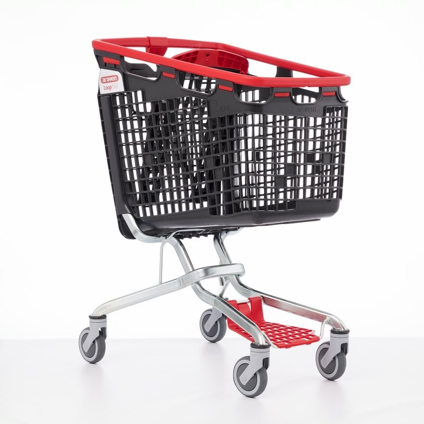 Winkelwagen LOOP Shop & Roll 160 liter rood