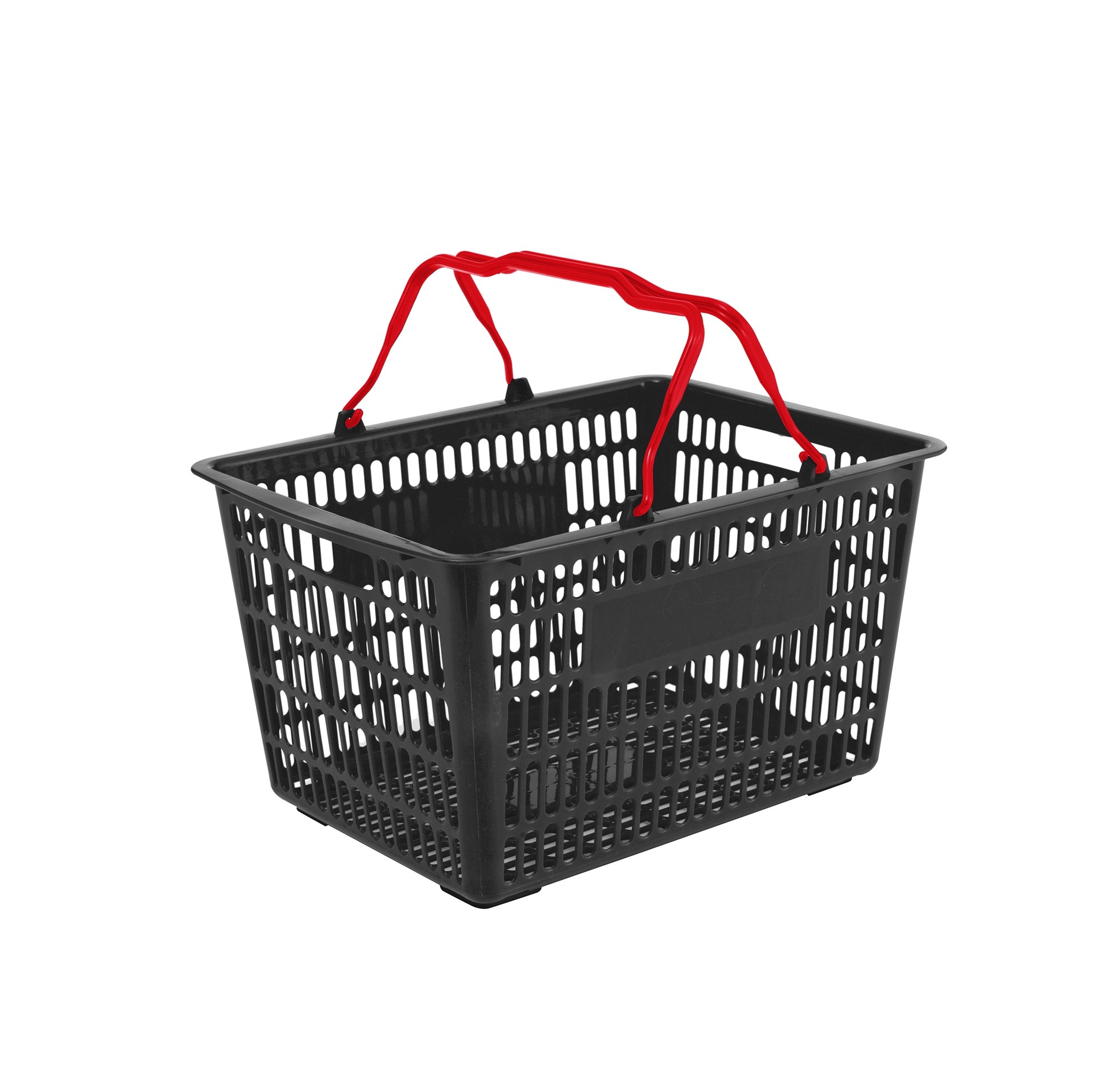 Winkelmand GERECYCLED 22 liter met rode grepen 