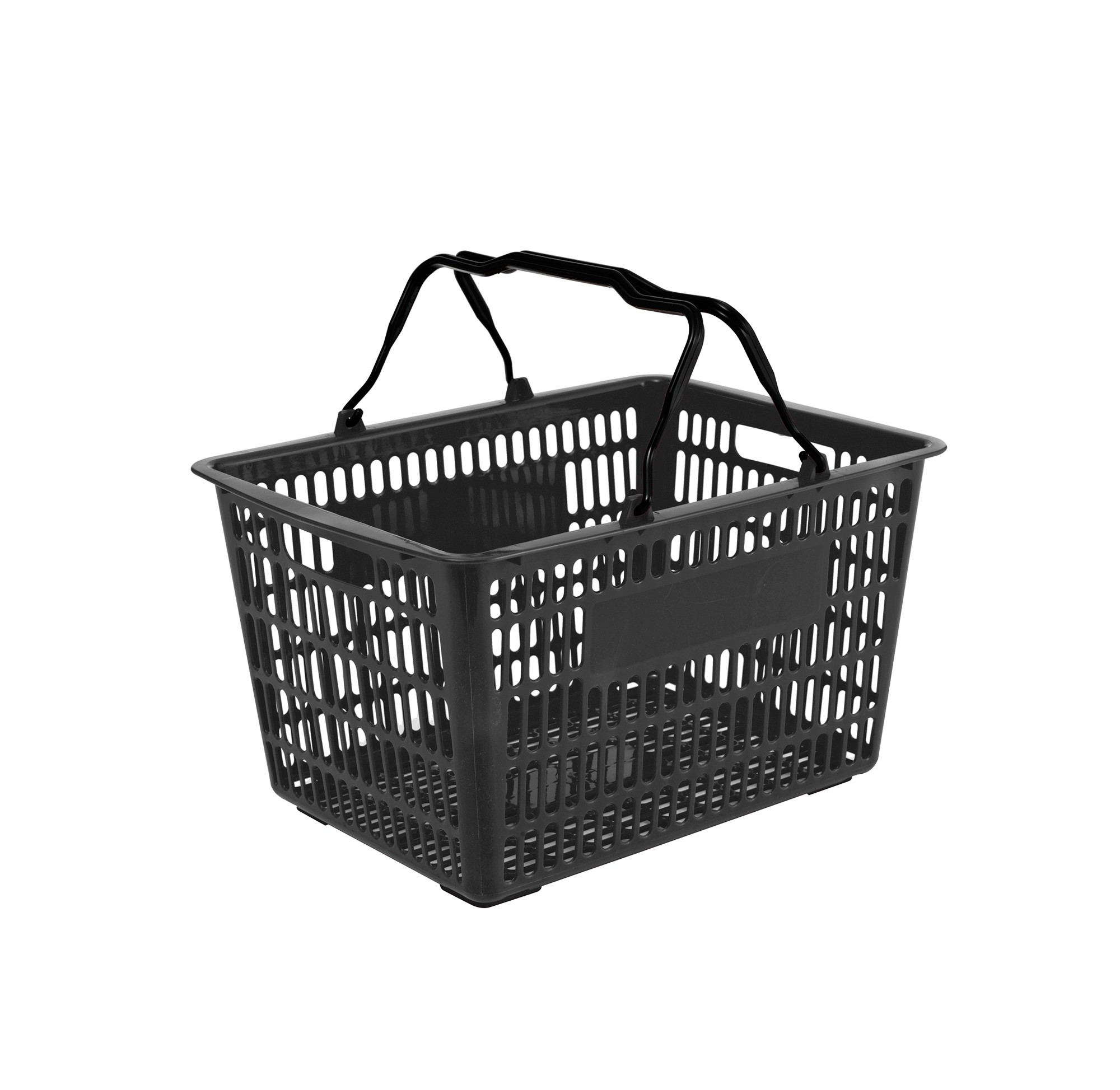 Winkelmand GERECYCLED 22 liter met zwarte grepen 