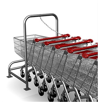 Winkelwagenopvang 1 rij