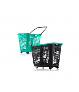 Shop & Roll winkelmand op wielen 55 liter grijs