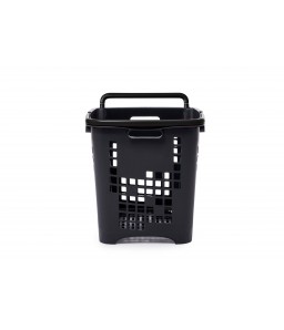 Shop & Roll winkelmand 45L GRIJS - grepen zwart