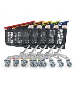 Winkelwagen LOOP Shop & Roll 160 liter zwart