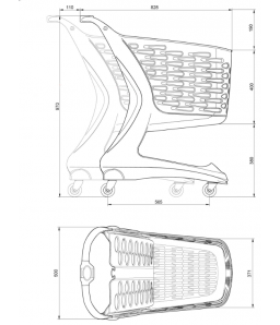 Winkelwagen kunststof Basic 80 rood