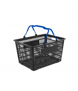 Winkelmand GERECYCLED 22 liter met blauwe grepen