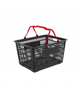 Winkelmand GERECYCLED 22 liter met rode grepen