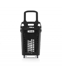 Shop & Roll winkelmand op wielen 65 liter zwart